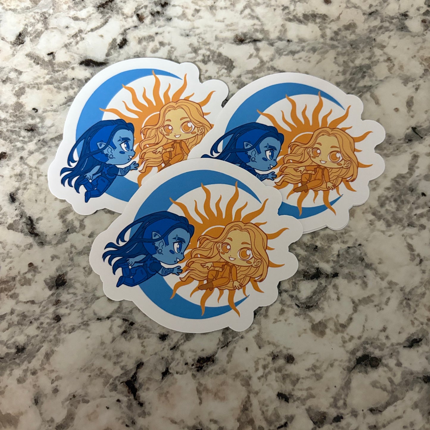 Agents Day and Night Sticker