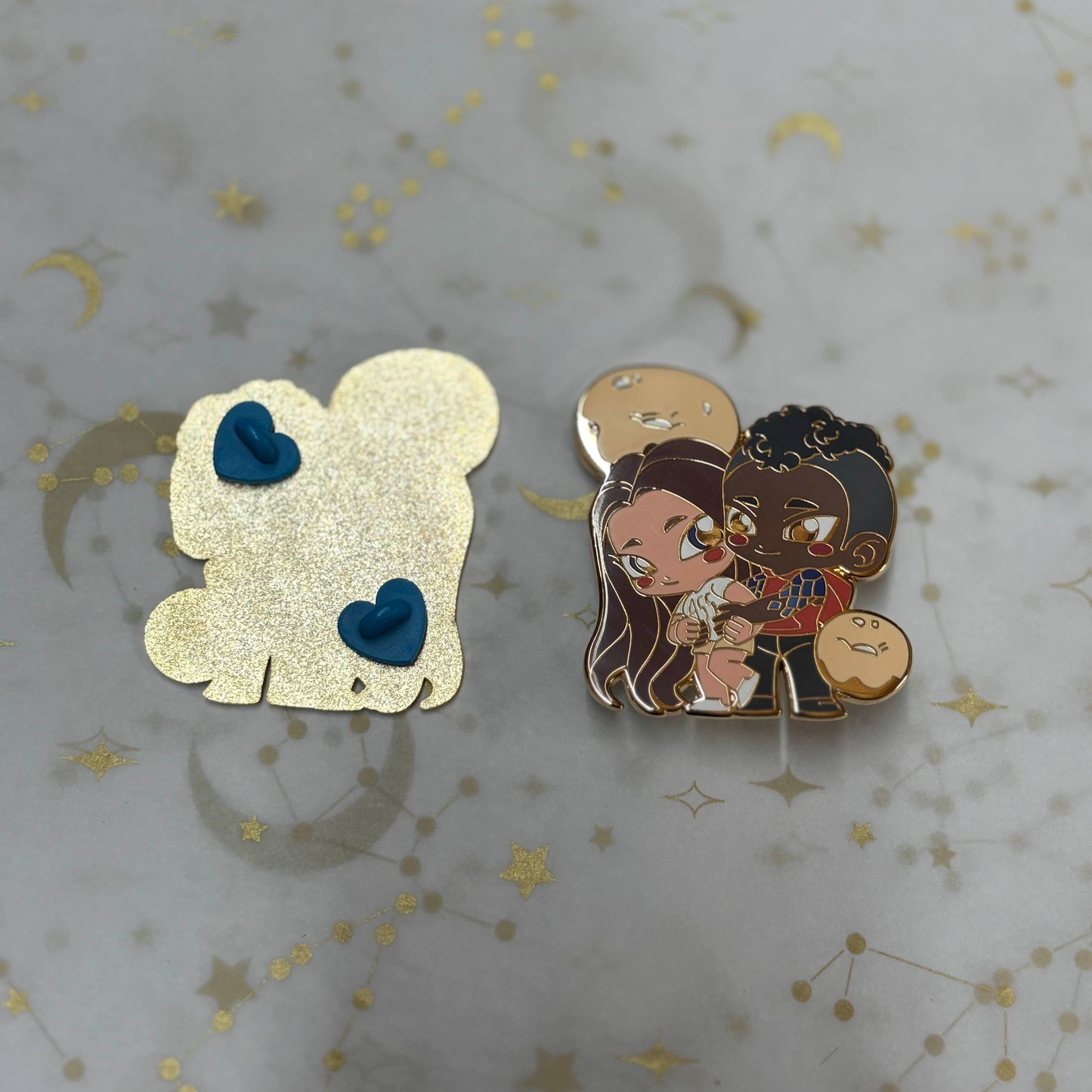 Geraldine & Max Enamel Pin