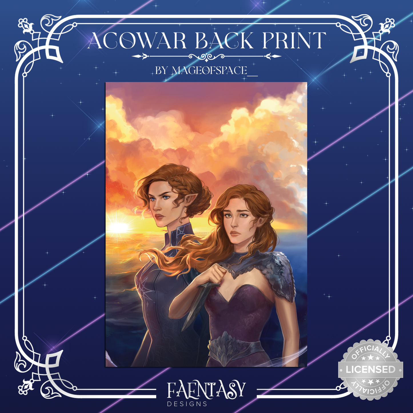 Nesta & Elain - ACOWAR Back print