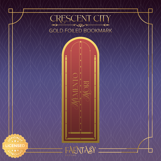 Memento Mori - Crescent City Gold Foil Bookmark