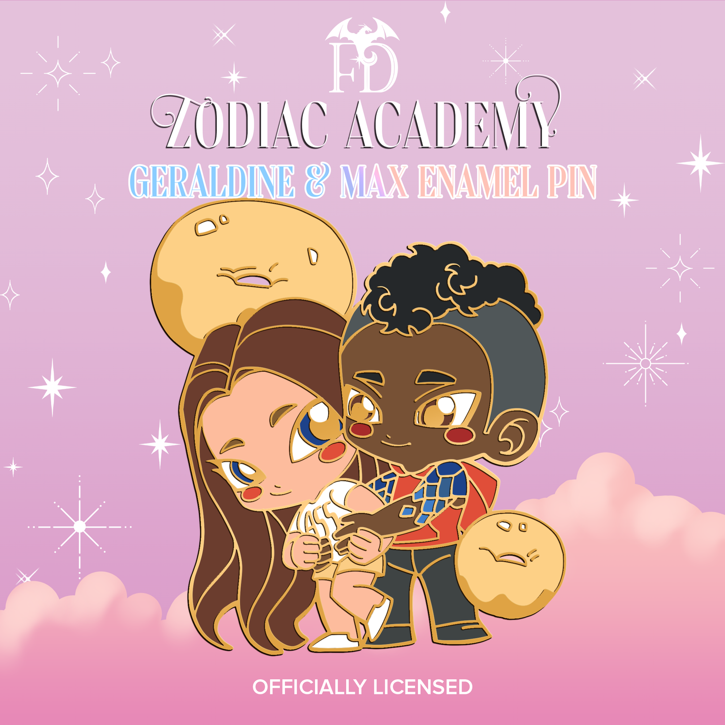 Geraldine & Max Enamel Pin